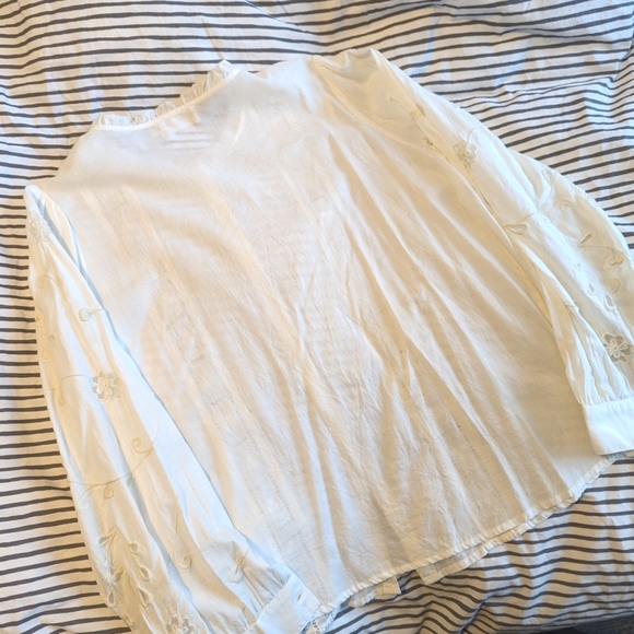 Lace romantic shirt, Ecru, size XL - Picture 7 of 10